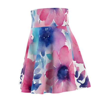 Watercolor Flowers | Skater Skirt | Trans