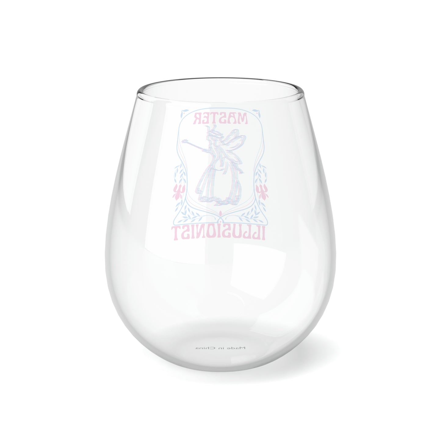 Master Illusionist Faerie | 11.75 oz Stemless Wine Glass | Trans