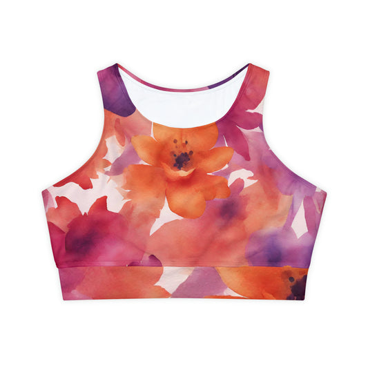 Watercolor Flowers | Sport Bra | Lesbian