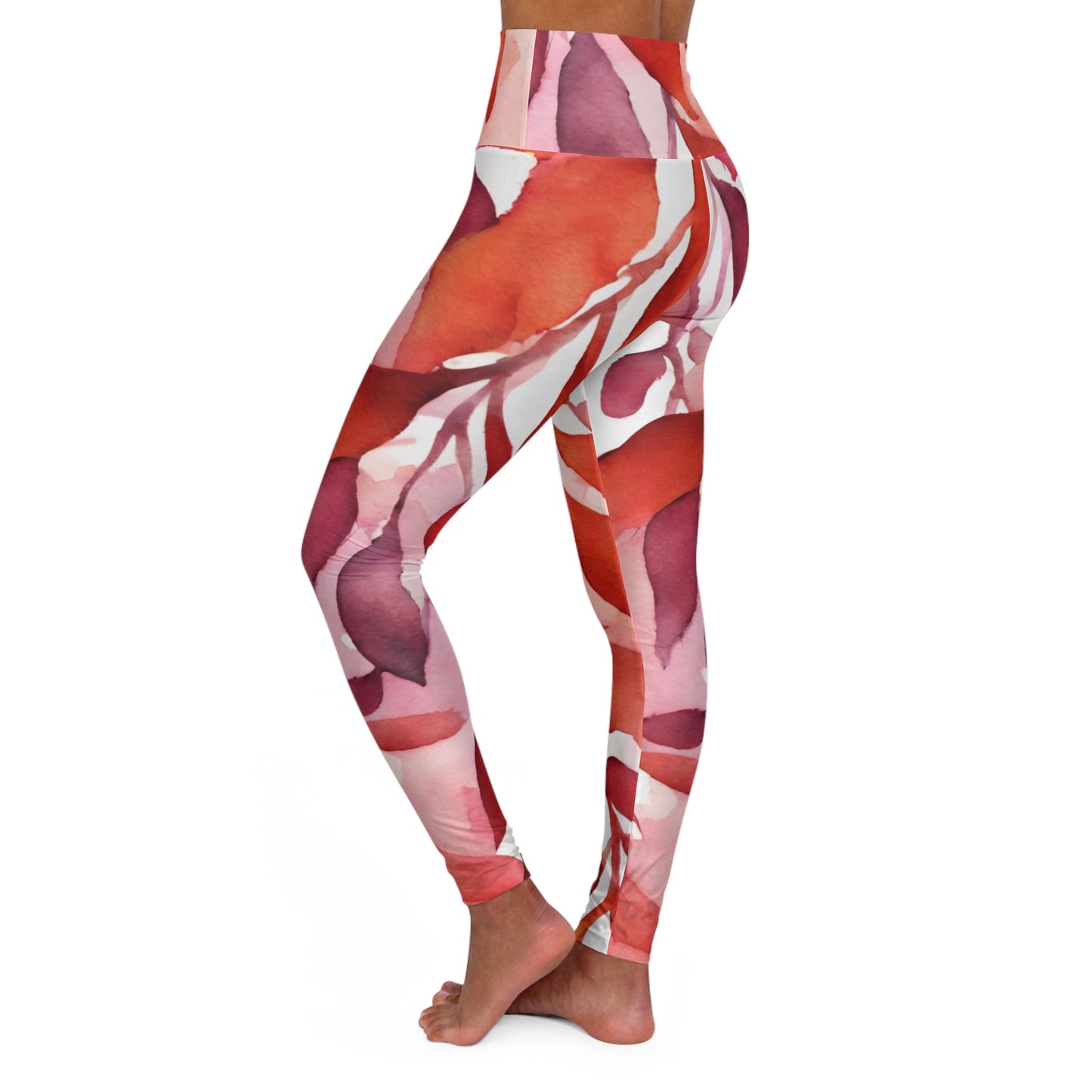 Watercolor Vines | High Waisted Yoga Leggings | Lesbian