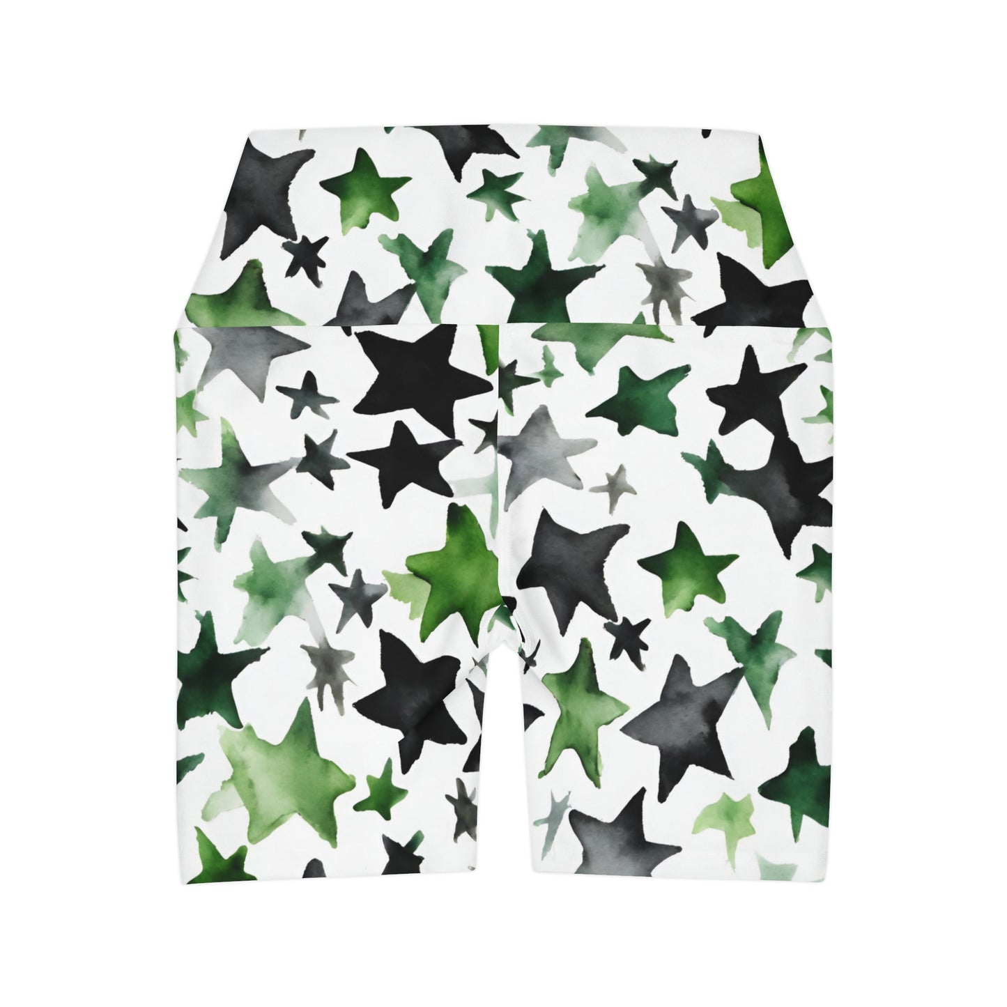 Watercolor Stars | High Waisted Yoga Shorts | Aro