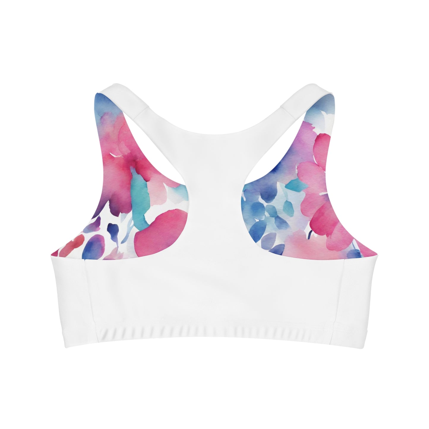 Watercolor Flowers | Reversible Sport Bra | Trans