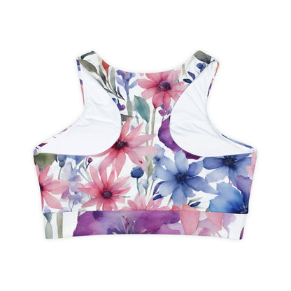 Watercolor Flowers | Sport Bra | Bi