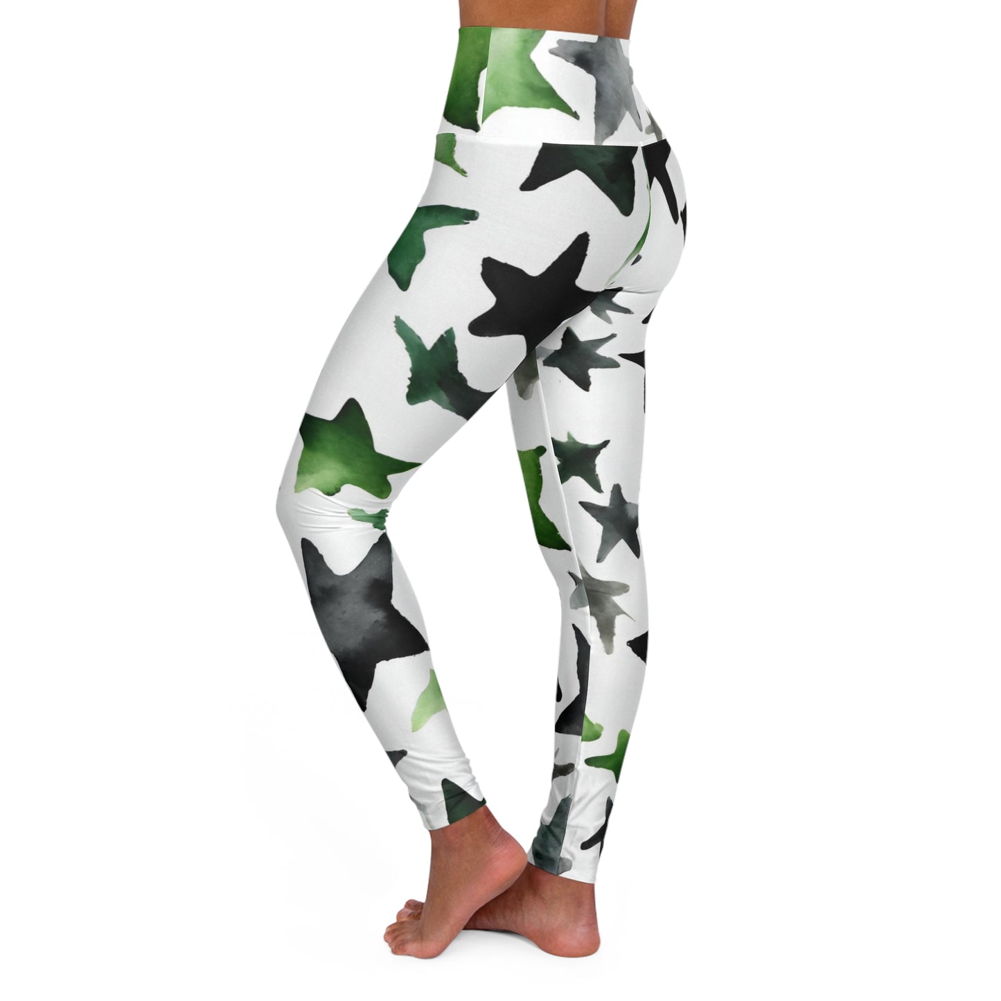 Watercolor Stars | High Waisted Yoga Leggings | Aro