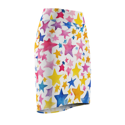 Watercolor Stars| Pencil Skirt | Pan