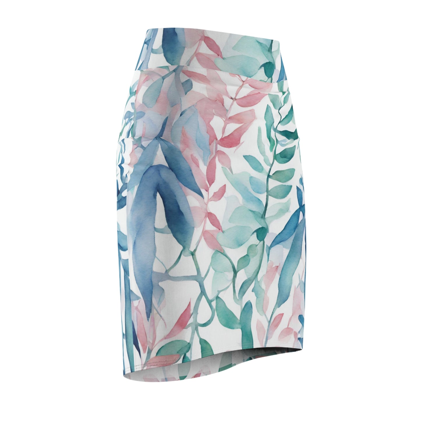 Watercolor Vines | Pencil Skirt | Trans