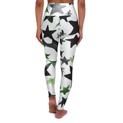 Watercolor Stars | High Waisted Yoga Leggings | Aro