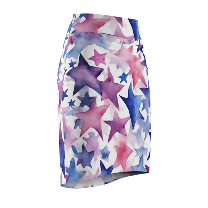 Watercolor Stars| Pencil Skirt | Bi