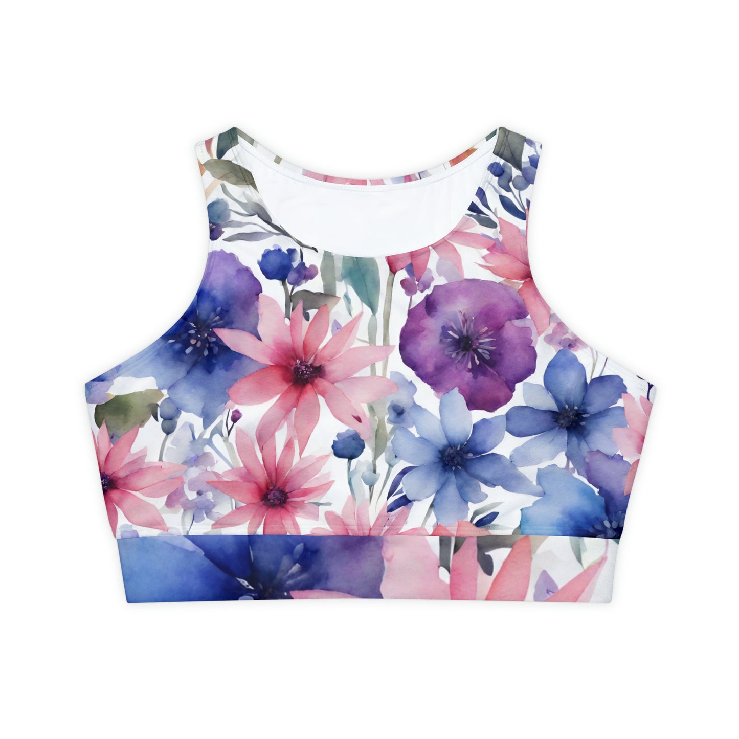 Watercolor Flowers | Sport Bra | Bi