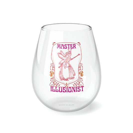 Master Illusionist Faerie | 11.75 oz Stemless Wine Glass | Lesbian