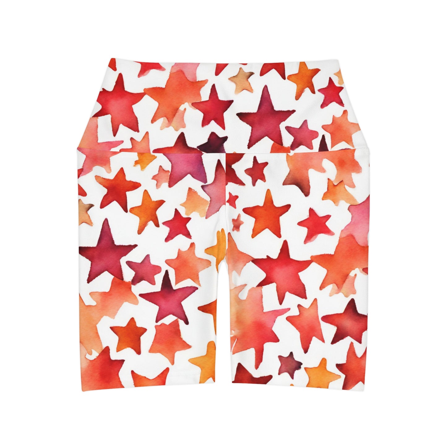 Watercolor Stars | High Waisted Yoga Shorts | Lesbian