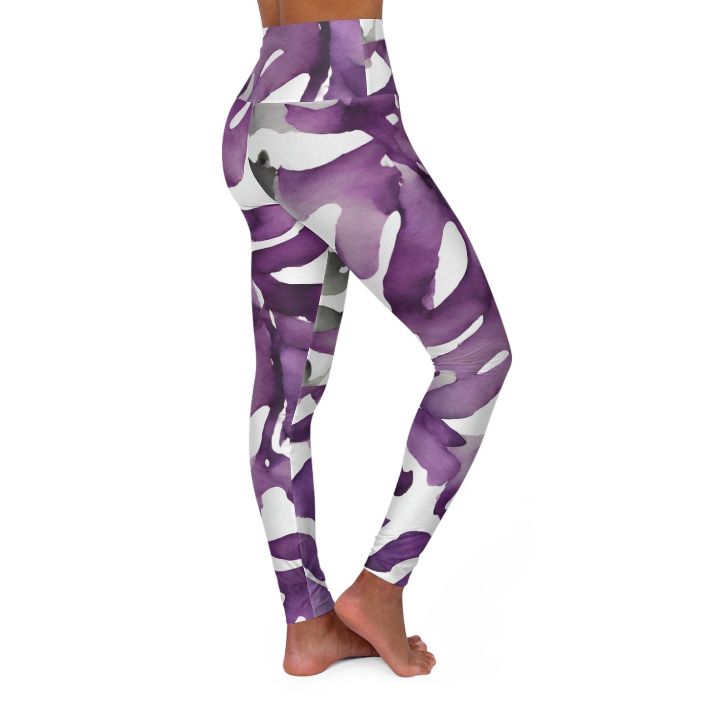 Watercolor Vines | High Waisted Yoga Leggings | Ace