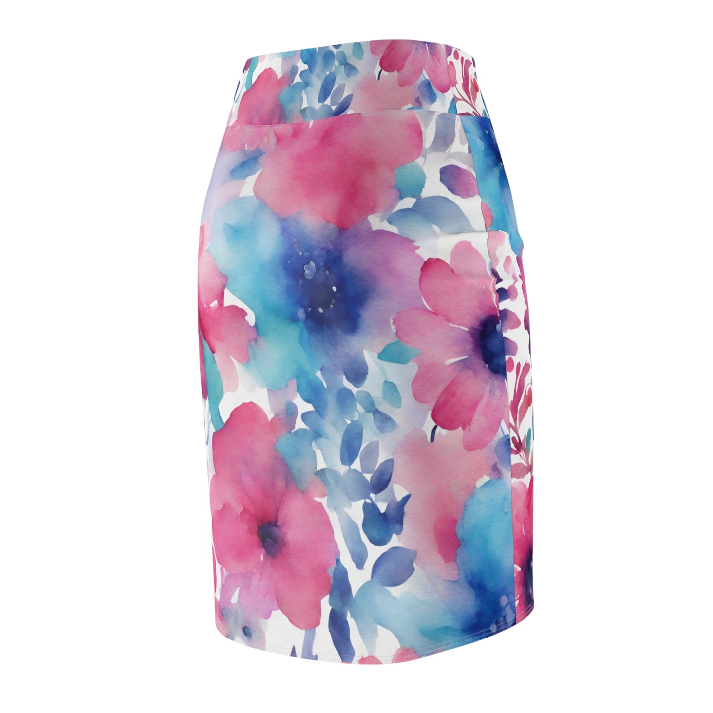 Watercolor Flowers | Pencil Skirt | Trans