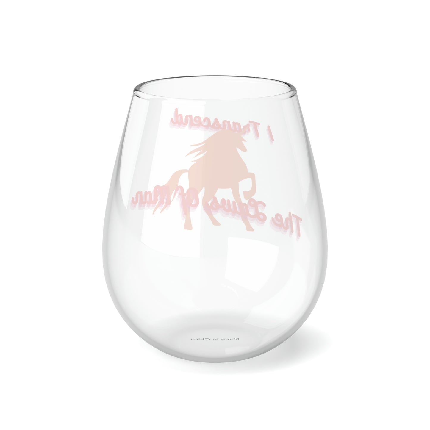 Transcendence Unicorn | 11.75 oz Stemless Wine Glass | Lesbian