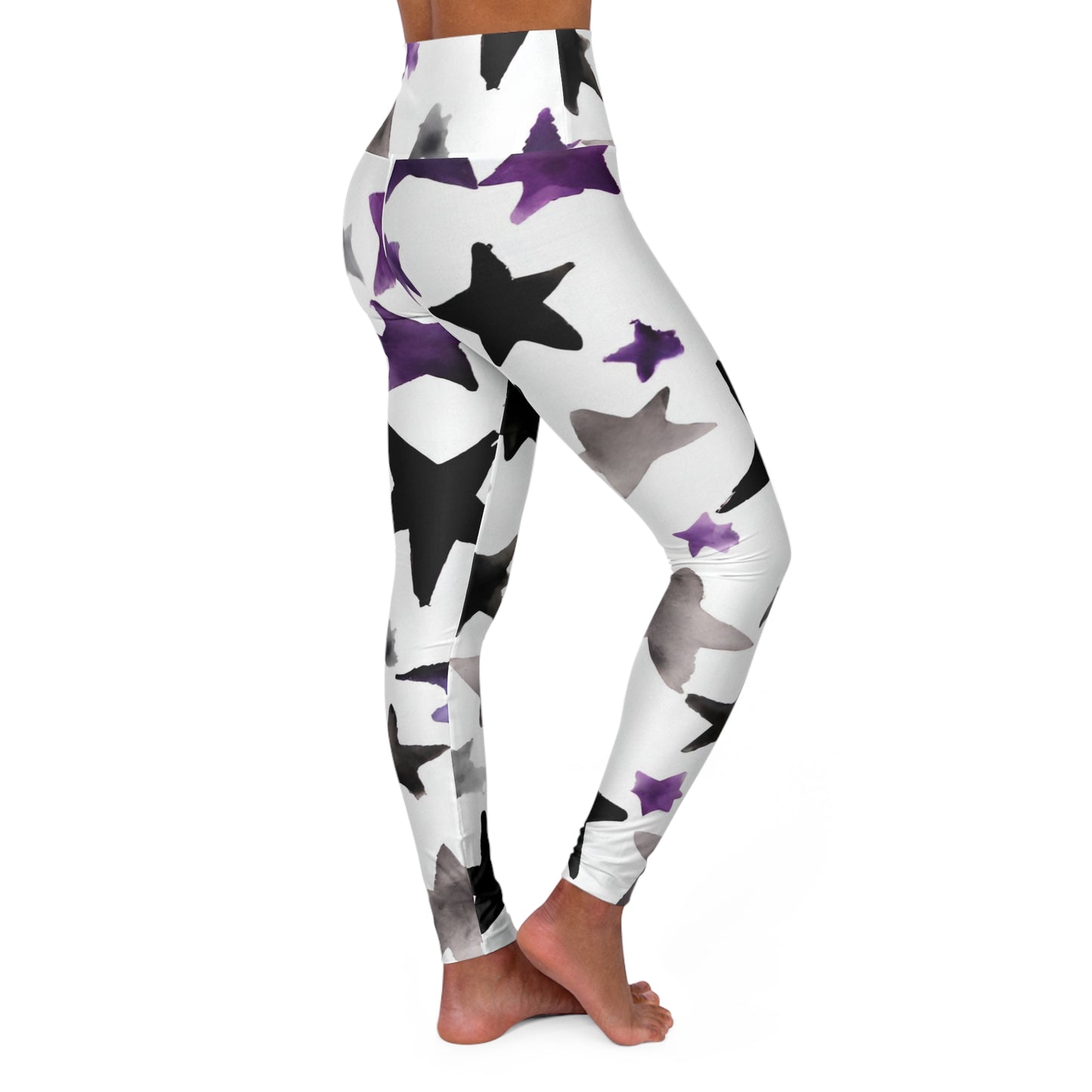 Watercolor Stars | High Waisted Yoga Leggings | Ace