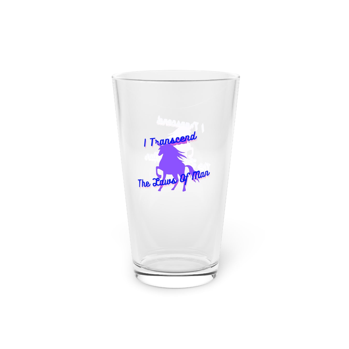 Transcendence Unicorn | 16 oz. Pint Glass | Bi