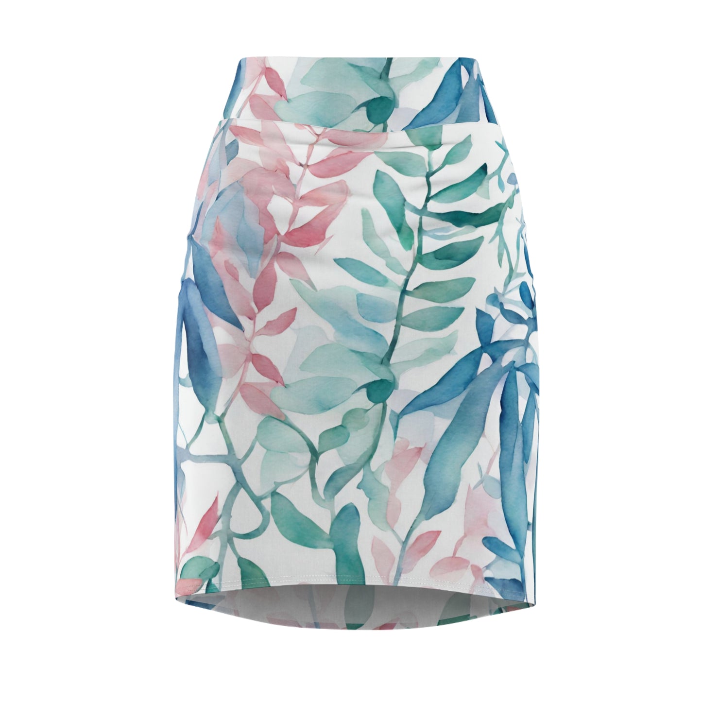 Watercolor Vines | Pencil Skirt | Trans