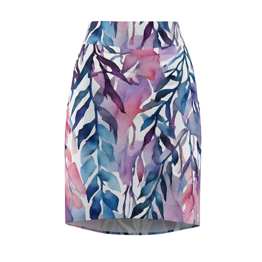 Watercolor Vines | Pencil Skirt | Bi