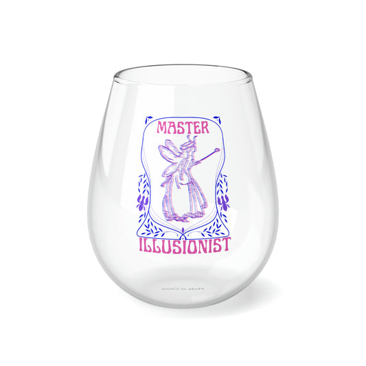 Master Illusionist Faerie | 11.75 oz Stemless Wine Glass | Bi