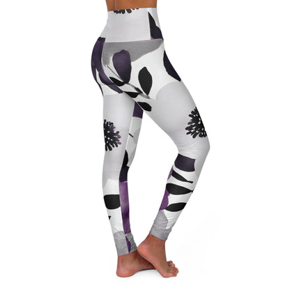 Watercolor Flowers | High Waisted Yoga Leggings | Ace