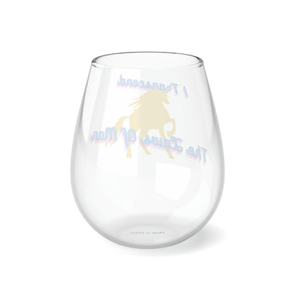 Transcendence Unicorn | 11.75 oz Stemless Wine Glass | Pan