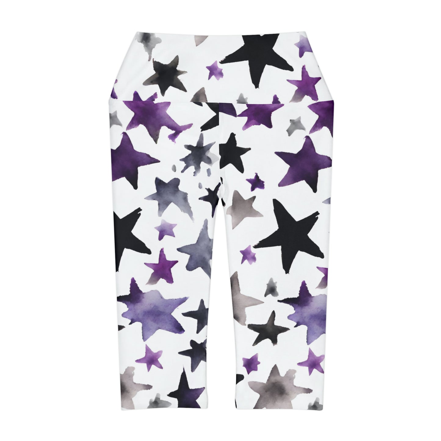 Watercolor Stars | High Waisted Yoga Capri | Ace