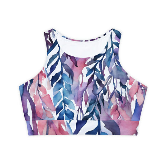 Watercolor Vines | Sport Bra | Bi