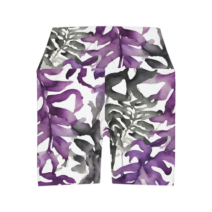 Watercolor Vines | High Waisted Yoga Shorts | Ace