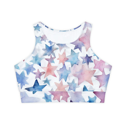 Watercolor Stars | Sport Bra | Trans