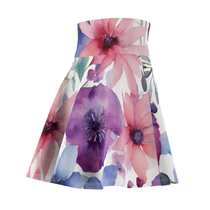 Watercolor Flowers | Skater Skirt | Bi