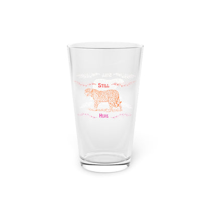 Still Here Jaguar | 16 oz Pint Glass | Lesbian