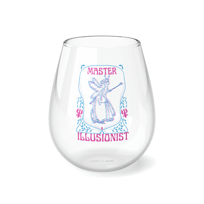 Master Illusionist Faerie | 11.75 oz Stemless Wine Glass | Trans