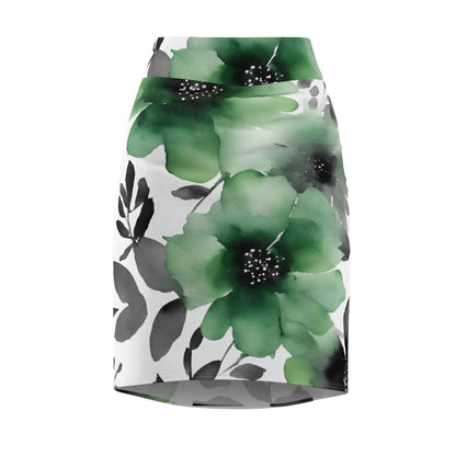 Watercolor Flowers | Pencil Skirt | Aro