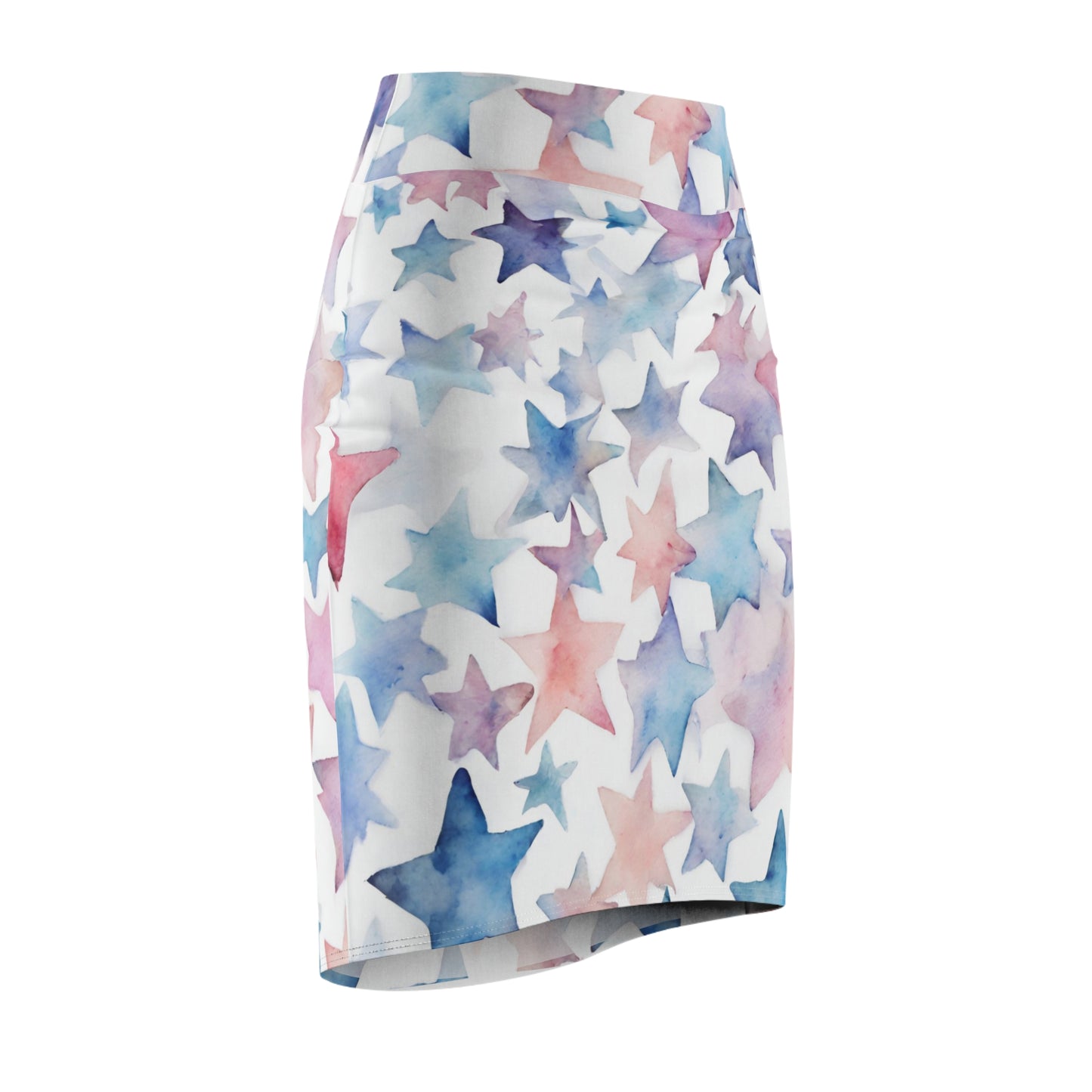 Watercolor Stars| Pencil Skirt | Trans