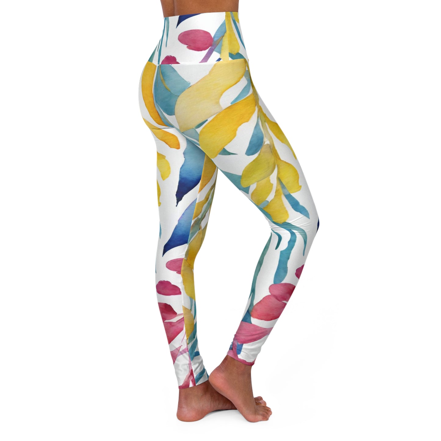 Watercolor Vines | High Waisted Yoga Leggings | Pan