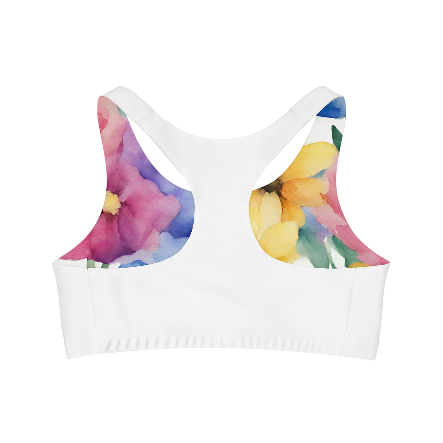 Watercolor Flowers | Reversible Sport Bra | Pan