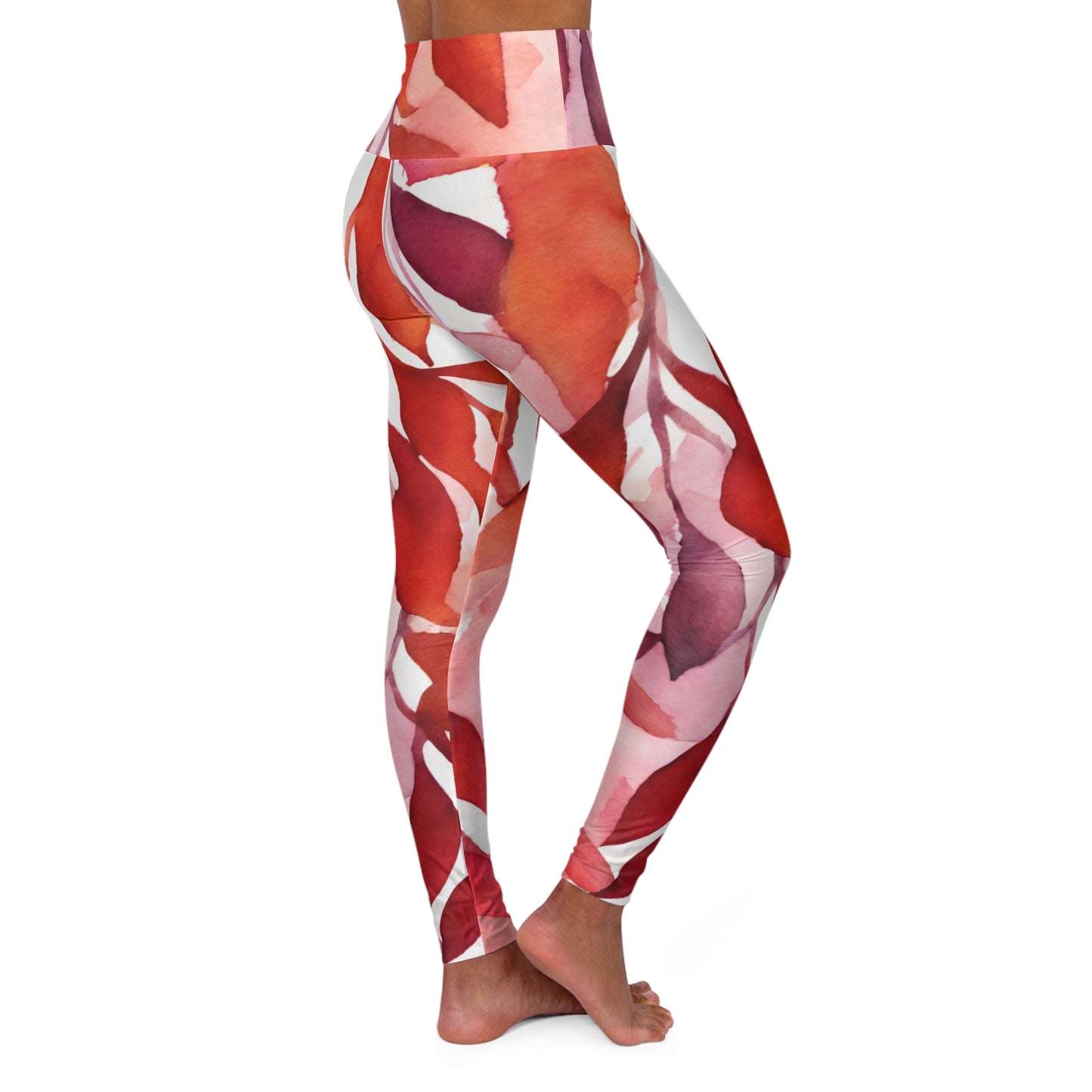 Watercolor Vines | High Waisted Yoga Leggings | Lesbian