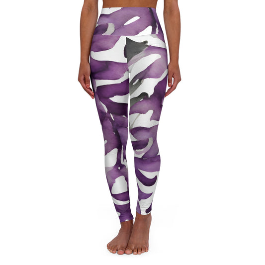 Watercolor Vines | High Waisted Yoga Leggings | Ace