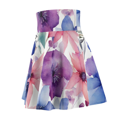 Watercolor Flowers | Skater Skirt | Bi