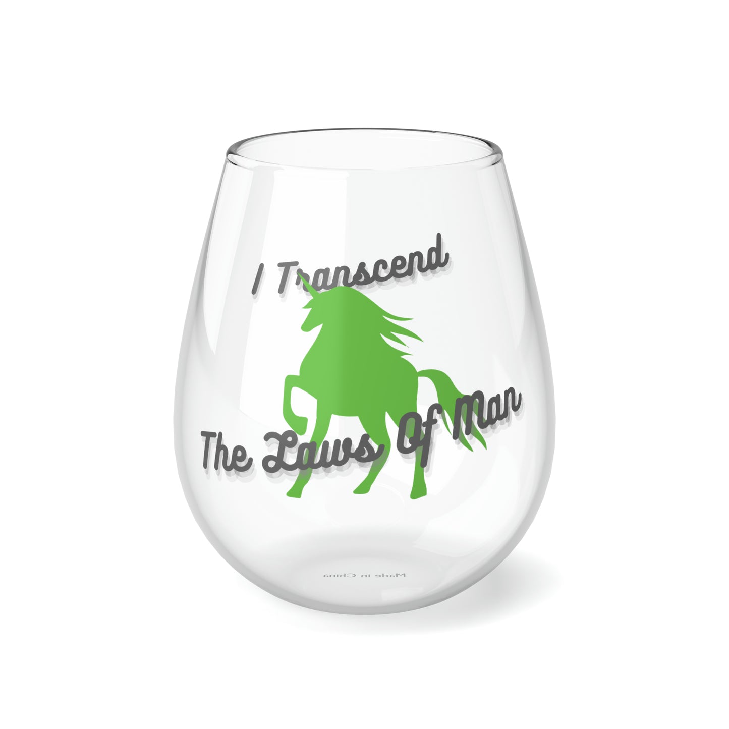 Transcendence Unicorn | 11.75 oz Stemless Wine Glass | Aro