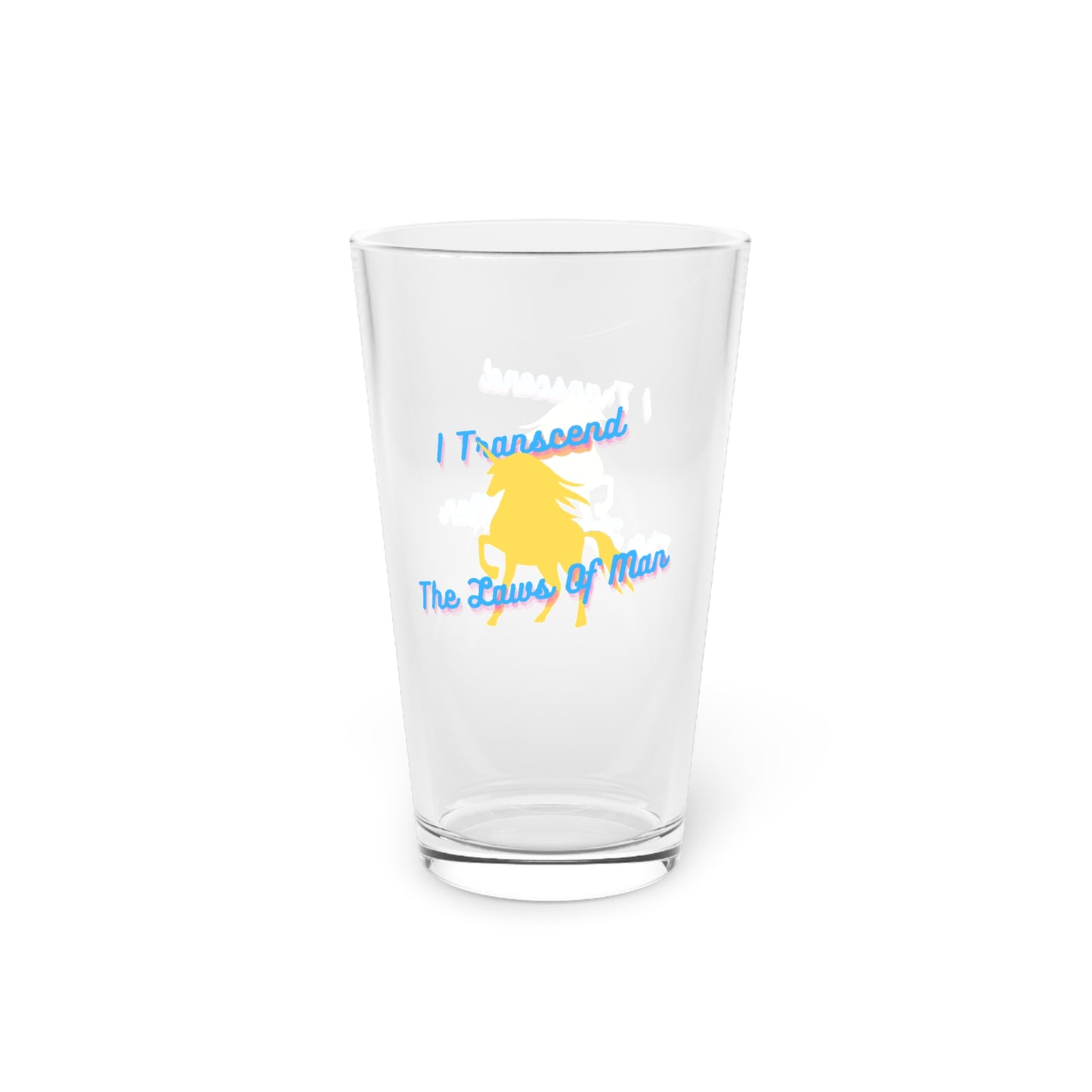 Transcendence Unicorn | 16 oz. Pint Glass | Pan