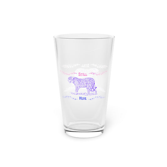 Still Here Jaguar | 16 oz Pint Glass | Bi