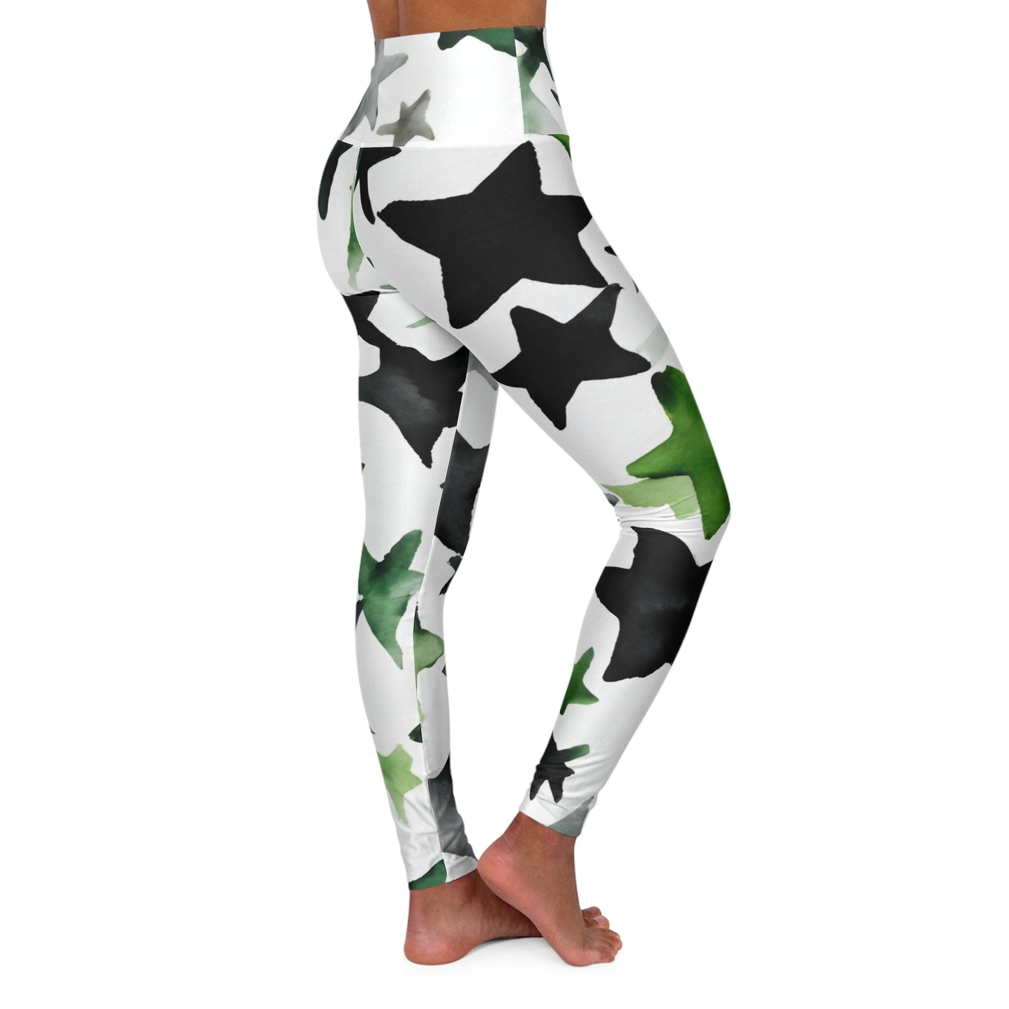 Watercolor Stars | High Waisted Yoga Leggings | Aro