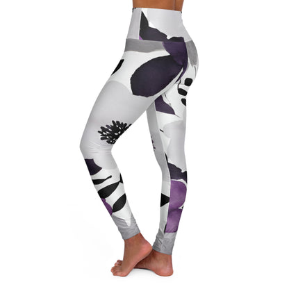 Watercolor Flowers | High Waisted Yoga Leggings | Ace