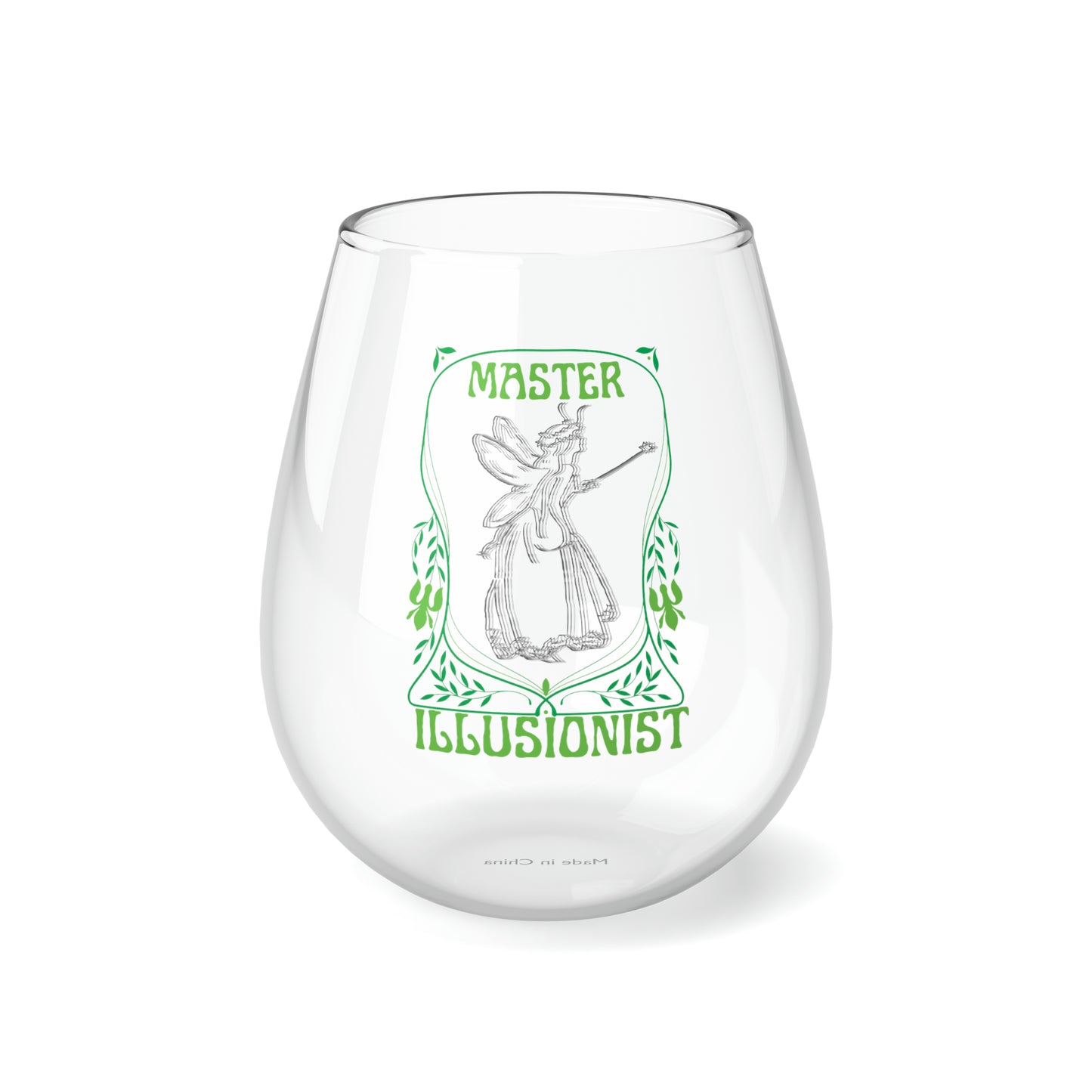 Master Illusionist Faerie | 11.75 oz Stemless Wine Glass | Aro