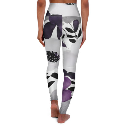 Watercolor Flowers | High Waisted Yoga Leggings | Ace