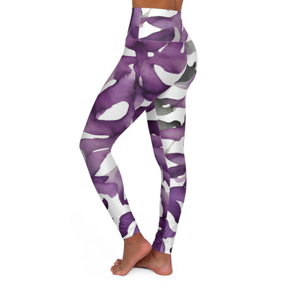 Watercolor Vines | High Waisted Yoga Leggings | Ace