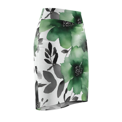 Watercolor Flowers | Pencil Skirt | Aro