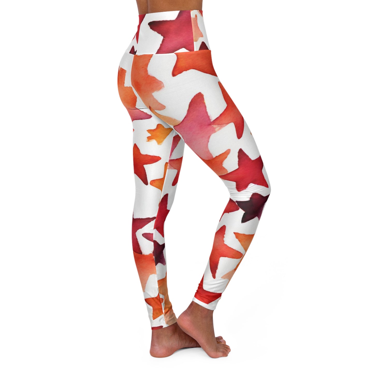 Watercolor Stars | High Waisted Yoga Leggings | Lesbian