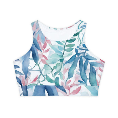 Watercolor Vines | Sport Bra | Trans